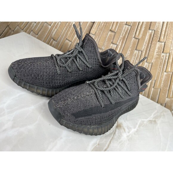 Adidas Yeezy Boost 350 V2 Men Sz 6.5 Black Reflective FU9007 Shoes Sneakers main image 5